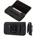 Horizontal Phone Pouch Holster for iPhone 15 14 13 Pro 13 Pro Max 12 11 Pro Max XS X XR/Samsung Galaxy S24 S23 S22 Ultra Plus S21 S10+ S9 S8 A15 A25 A14 A13 A34 A54 A23 A32 A52 A02S A22 A42 A72 Note 20 10 9 8 Nylon Cell Phone Belt Clip Holster Horizontal
