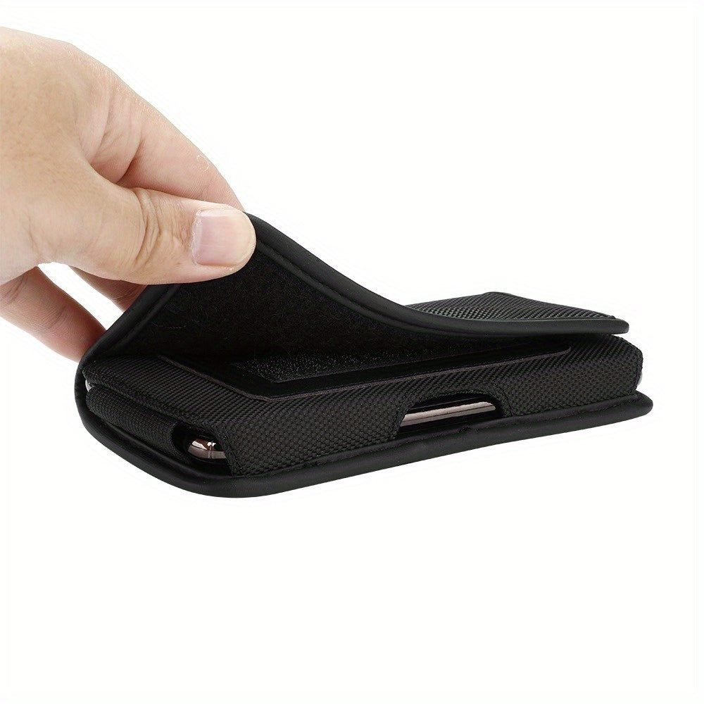 Horizontal Phone Pouch Holster for iPhone 15 14 13 Pro 13 Pro Max 12 11 Pro Max XS X XR/Samsung Galaxy S24 S23 S22 Ultra Plus S21 S10+ S9 S8 A15 A25 A14 A13 A34 A54 A23 A32 A52 A02S A22 A42 A72 Note 20 10 9 8 Nylon Cell Phone Belt Clip Holster Horizontal