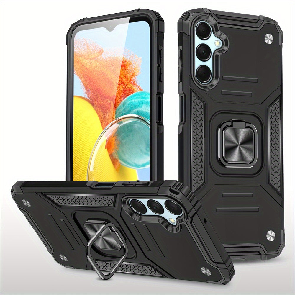 Phone case: for  Galaxy A15 5G Case Ring Kickstand Hybrid Armor Shockproof Rugged Hard Phone Cover