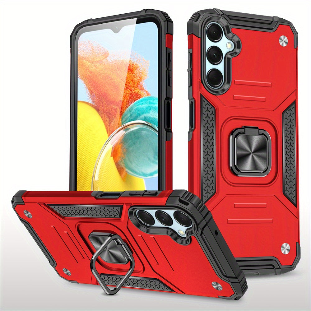 Phone case: for  Galaxy A15 5G Case Ring Kickstand Hybrid Armor Shockproof Rugged Hard Phone Cover