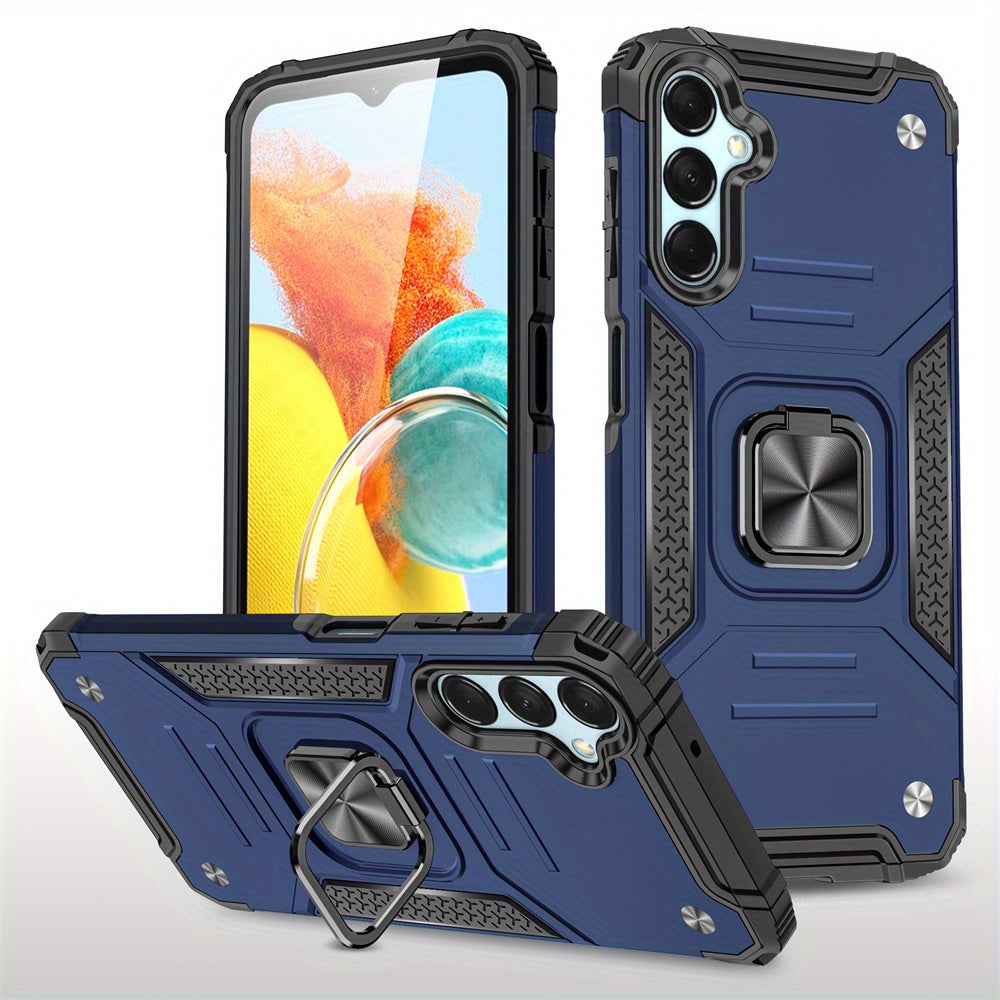 Phone case: for  Galaxy A15 5G Case Ring Kickstand Hybrid Armor Shockproof Rugged Hard Phone Cover