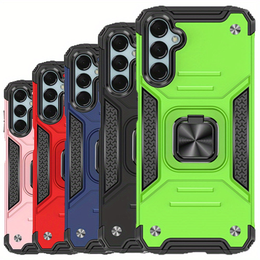 Phone case: for  Galaxy A15 5G Case Ring Kickstand Hybrid Armor Shockproof Rugged Hard Phone Cover