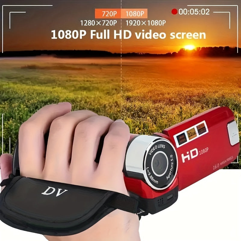 Latest 270° LED Flip Screen Digital Camera | Camera For Photography (cameras, Camaras Fotograficas): 16x Zoom, 1080P Full HD, 2.7" Display, HD Wide Angle Lens. Perfect For Outdoor Shooting, One-Touch Photo Upload To Phone