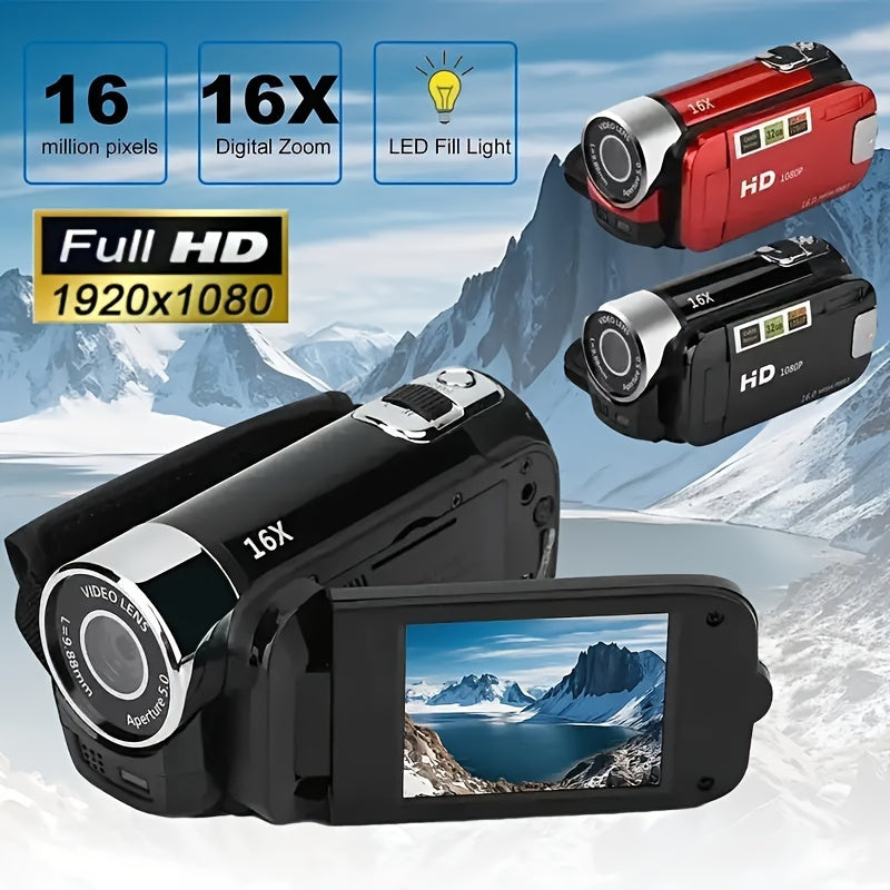 Latest 270° LED Flip Screen Digital Camera | Camera For Photography (cameras, Camaras Fotograficas): 16x Zoom, 1080P Full HD, 2.7" Display, HD Wide Angle Lens. Perfect For Outdoor Shooting, One-Touch Photo Upload To Phone