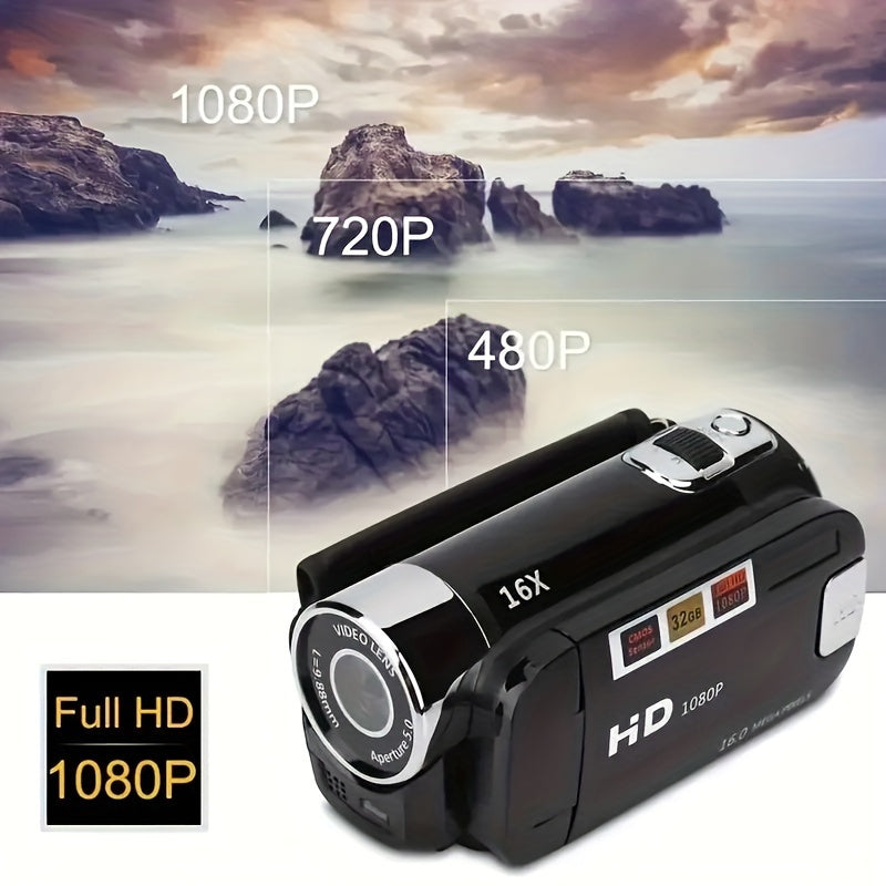 Latest 270° LED Flip Screen Digital Camera | Camera For Photography (cameras, Camaras Fotograficas): 16x Zoom, 1080P Full HD, 2.7" Display, HD Wide Angle Lens. Perfect For Outdoor Shooting, One-Touch Photo Upload To Phone