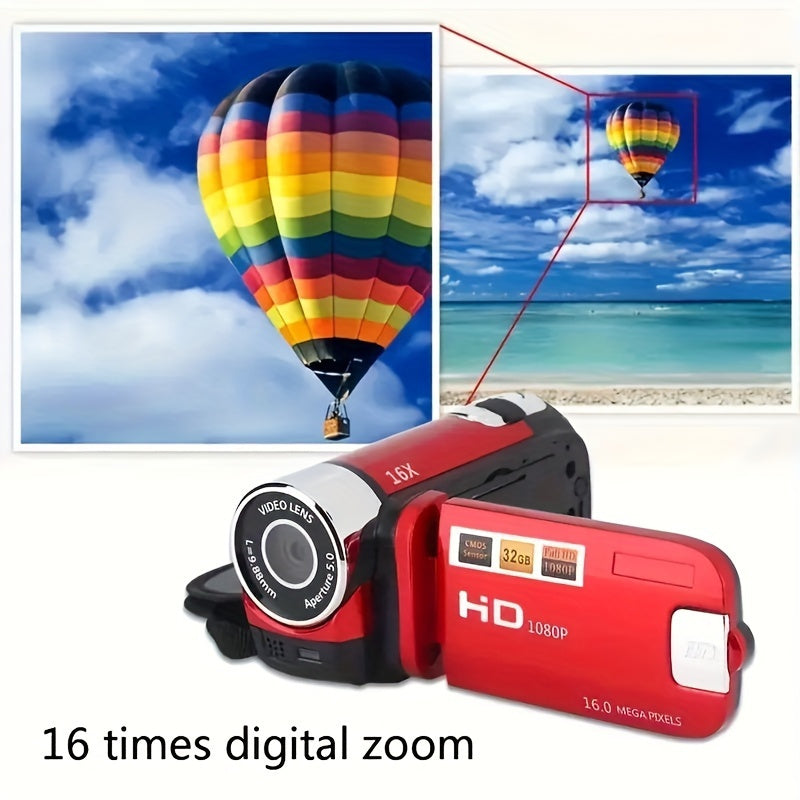 Latest 270° LED Flip Screen Digital Camera | Camera For Photography (cameras, Camaras Fotograficas): 16x Zoom, 1080P Full HD, 2.7" Display, HD Wide Angle Lens. Perfect For Outdoor Shooting, One-Touch Photo Upload To Phone