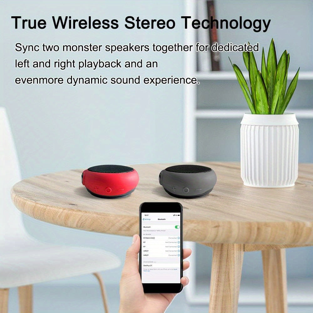 Ancwear Wireless Speakers That Can Be Worn Or Clipped On, Featuring TWS Dual Pairing, Designed for Portability And Outdoor Activities Like Motorcycling, Cycling, Hiking, And Running