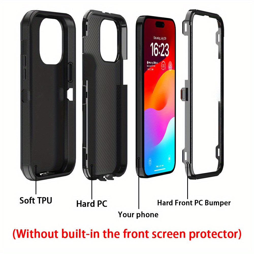 Phone case: for iPhone 15, 15 Pro Max Plus Case Heavy Duty Shockproof Armor Rugged Phone Cover