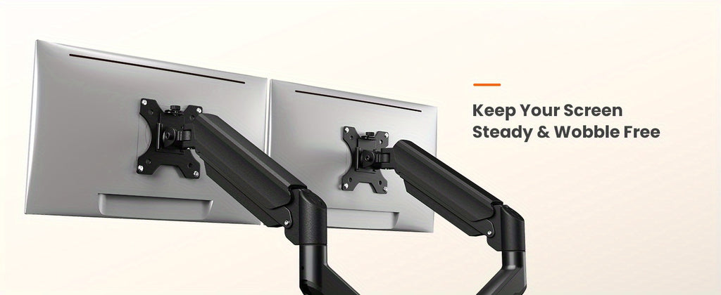 [Dual Monitor Mount] 32 Inches Screen Dual Monitor Mount, Home Kitchen Furniture, Max 22 Lbs Each Arm, Adjustable Dual Monitor Stand, Dual Monitor Arm With 180° Swivel, Tilt, 360° Rotation For Home Office, VESA 75/ 100mm