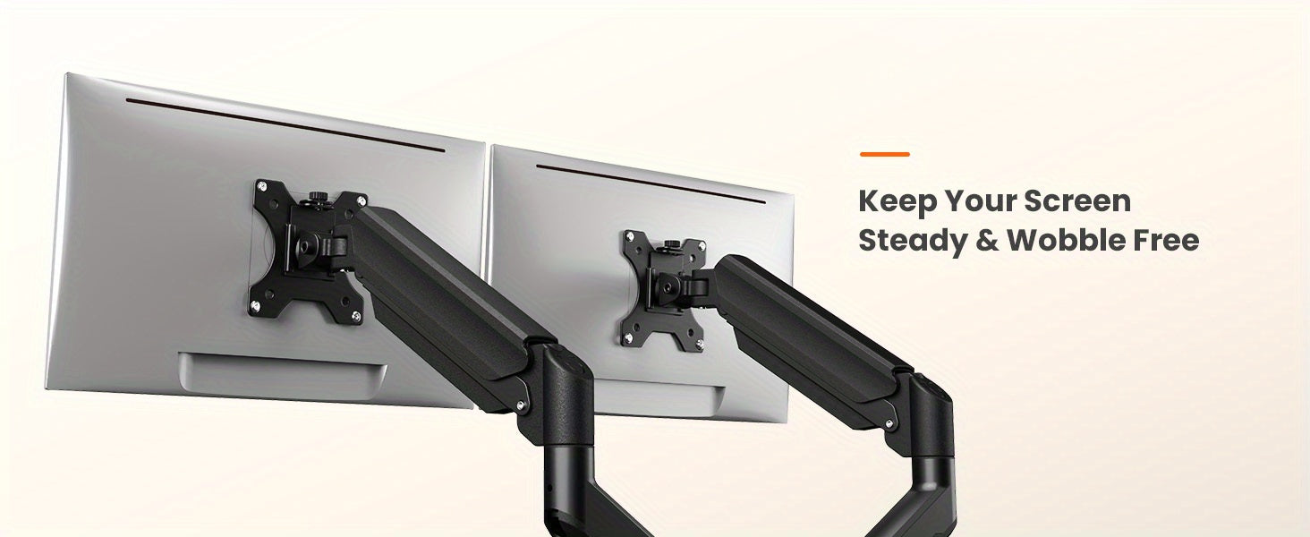 [Dual Monitor Mount] 32 Inches Screen Dual Monitor Mount, Home Kitchen Furniture, Max 22 Lbs Each Arm, Adjustable Dual Monitor Stand, Dual Monitor Arm With 180° Swivel, Tilt, 360° Rotation For Home Office, VESA 75/ 100mm