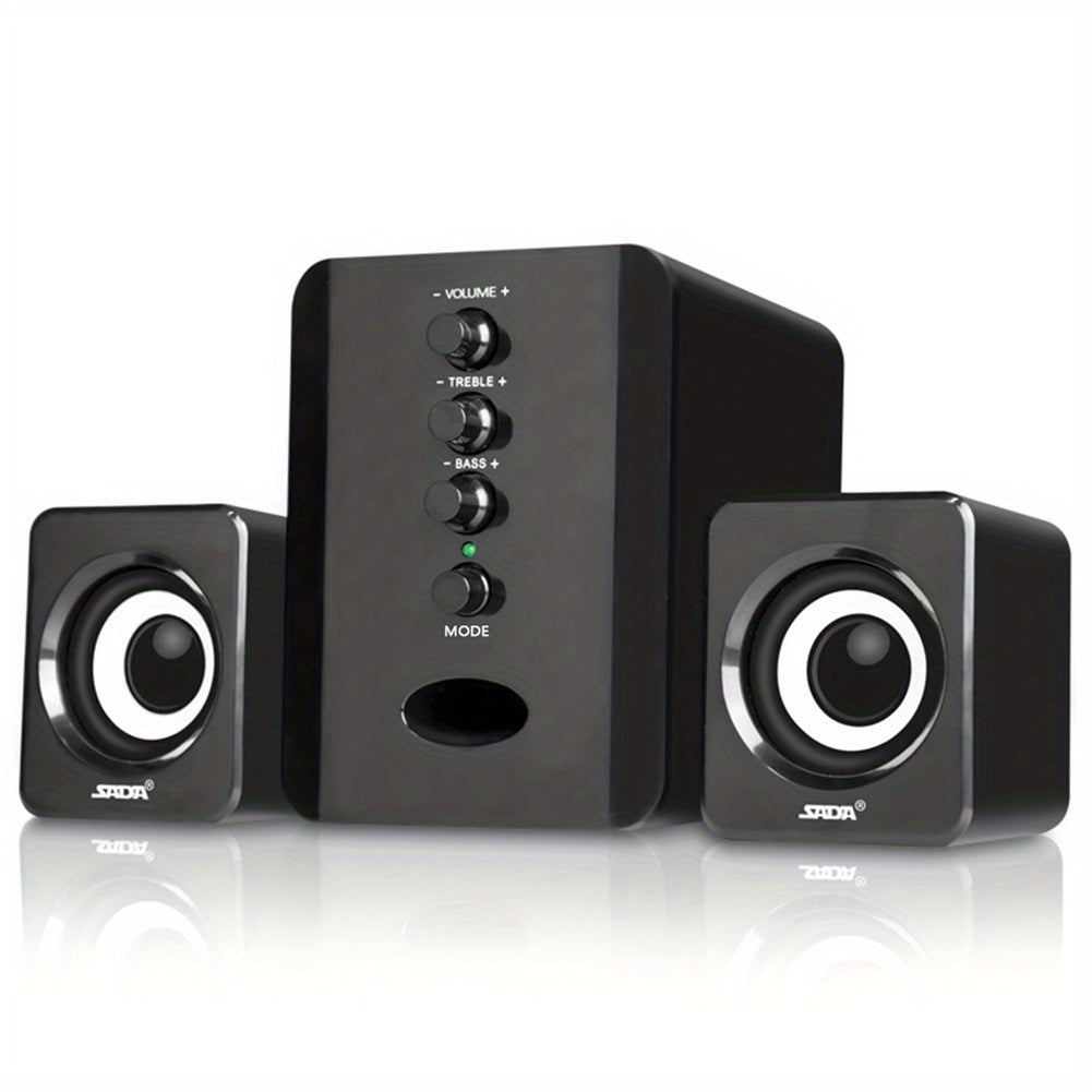 3W Treble And Bass Independent Adjustment Mini Subwoofer, Rear 3 Inch Bass Speaker DV 5V And USB 5V Wired Speaker, Tablet PC for Cellphone