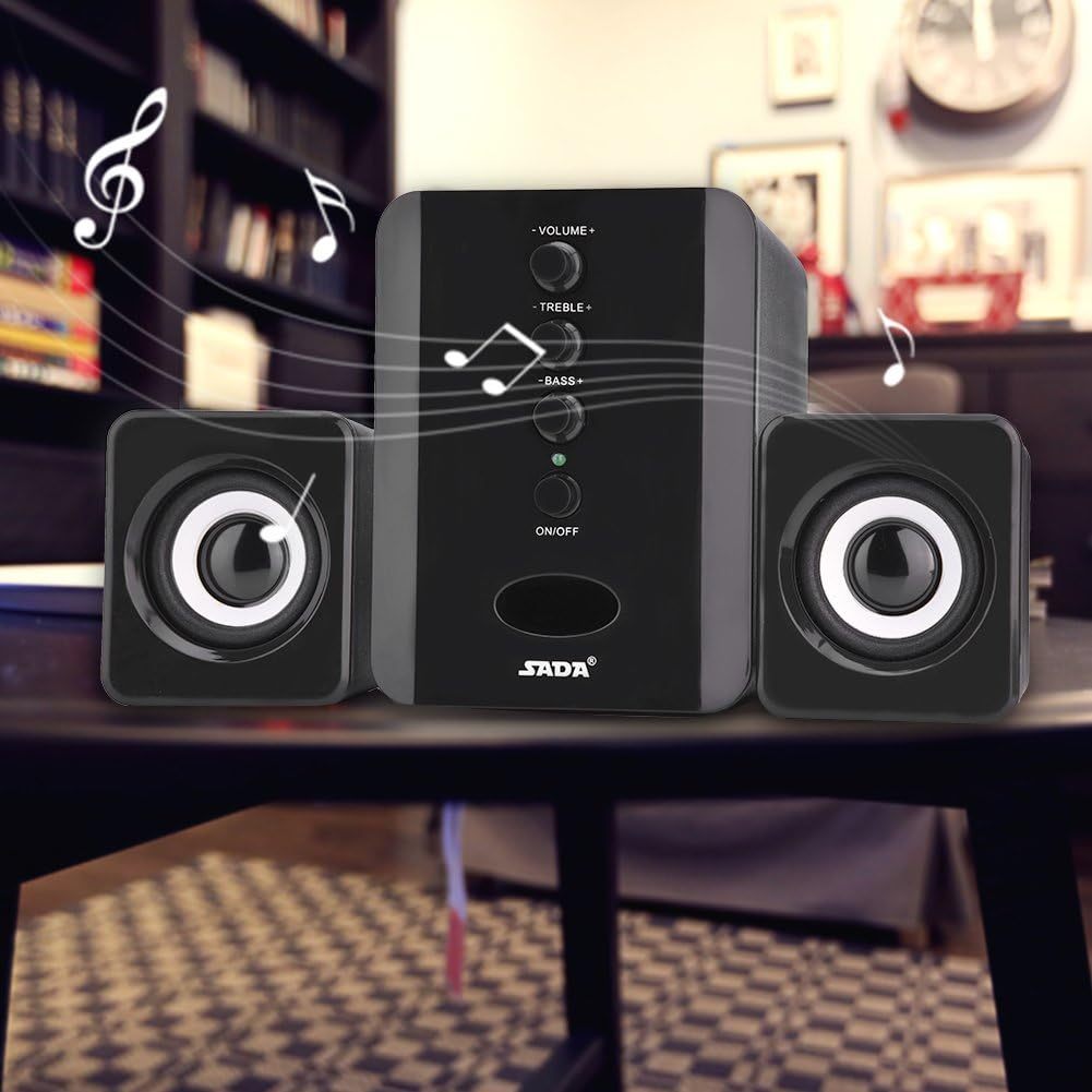 3W Treble And Bass Independent Adjustment Mini Subwoofer, Rear 3 Inch Bass Speaker DV 5V And USB 5V Wired Speaker, Tablet PC for Cellphone