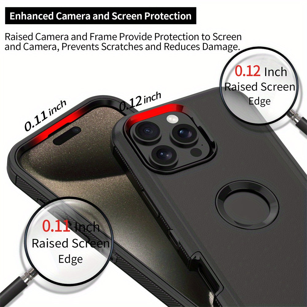 [Heavy Duty Shockproof iPhone Case] For iPhone 16 Pro Max 16 Pro 16 Plus 16 Case Heavy Duty Shockproof Hybrid Armor Rugged Phone Cover