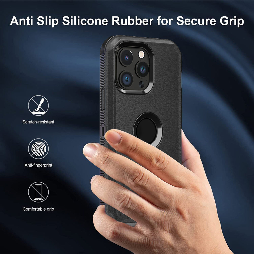 [Heavy Duty Shockproof iPhone Case] For iPhone 16 Pro Max 16 Pro 16 Plus 16 Case Heavy Duty Shockproof Hybrid Armor Rugged Phone Cover