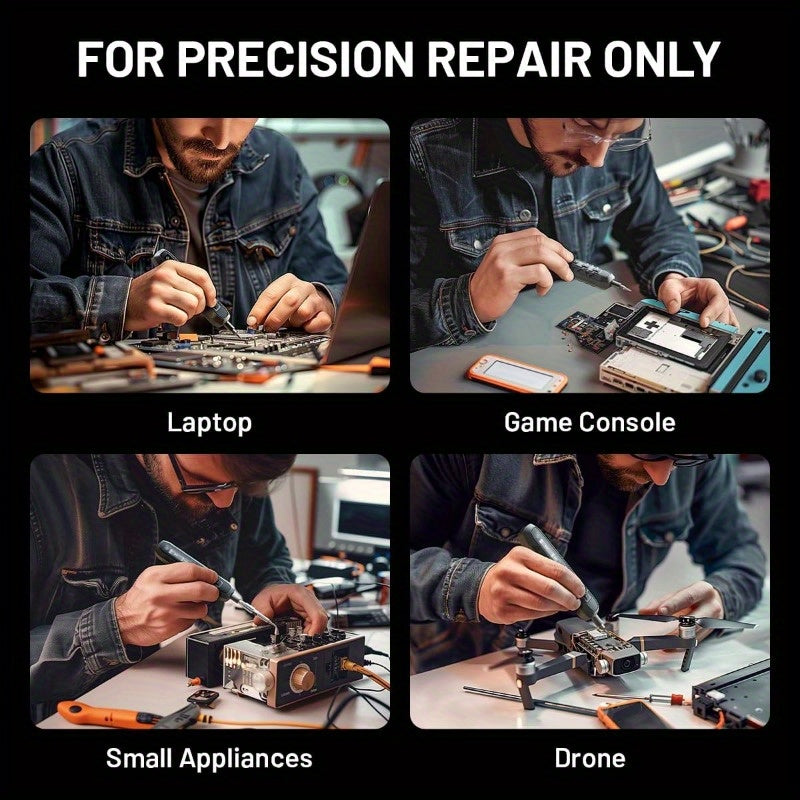 Electric, Manual Screwdriver Set, 180in 1 Cordless Screwdriver, 3 Torque Settings with 160 Magnetic Precision Drills, Screwdriver Repair Kit for Mobile Laptop Camera Watch Tablet, As A Christmas Gift