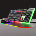 GT100 Wired Gaming Keyboard And Mouse Combo - LED Light Backlit Mechanical Feel Keyboard And Gaming Mouse, No Battery Required - for Windows/ Mac/ Laptop