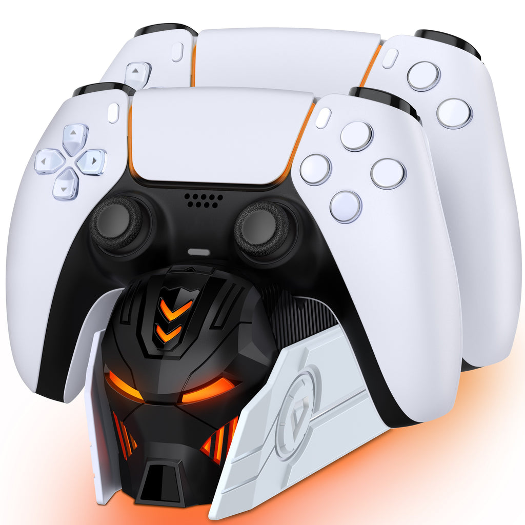 For PS5 Controller Accessories Charging Station For Dua-Sense/ Edge Controller, Controller Charging Station For PS5 Incl. Dual Fast Charging Dock, LED Light, Cool Design For PS5 Controller Charger
