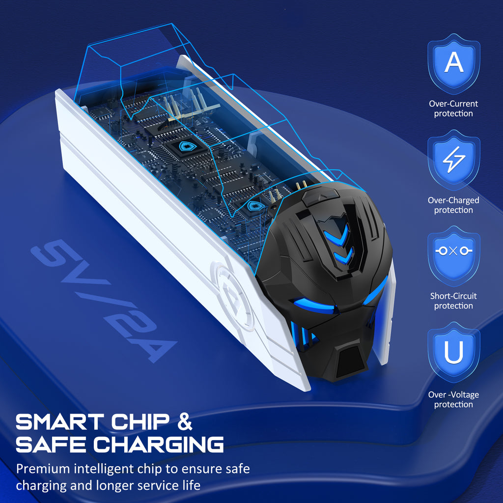 For PS5 Controller Accessories Charging Station For Dua-Sense/ Edge Controller, Controller Charging Station For PS5 Incl. Dual Fast Charging Dock, LED Light, Cool Design For PS5 Controller Charger
