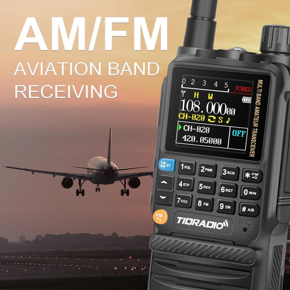 TIDRADIO TD-H3 Ham/ GMRS Handheld Radio, Two Way Radios with USB-C Programming & Charging, Long Range Radios with with 2500mAh Battery and Air Long Antenna, Key Frequency Match