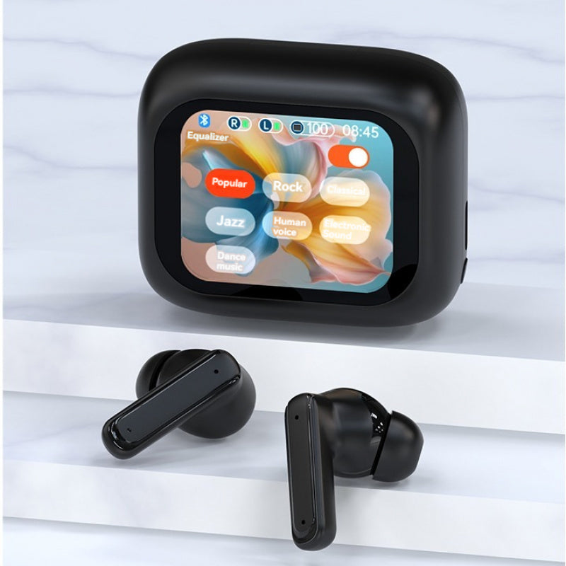 2024 hot selling smart wireless noise cancelling headphones, full-color touchscreen sports and gaming, in ear earbuds with charging case, ideal gift for all people, Anc business headphones, compatible with IOS/Android/ and other smartphones