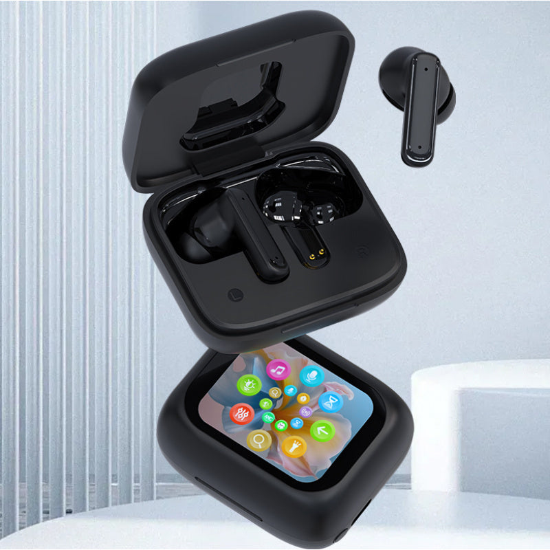 2024 hot selling smart wireless noise cancelling headphones, full-color touchscreen sports and gaming, in ear earbuds with charging case, ideal gift for all people, Anc business headphones, compatible with IOS/Android/ and other smartphones