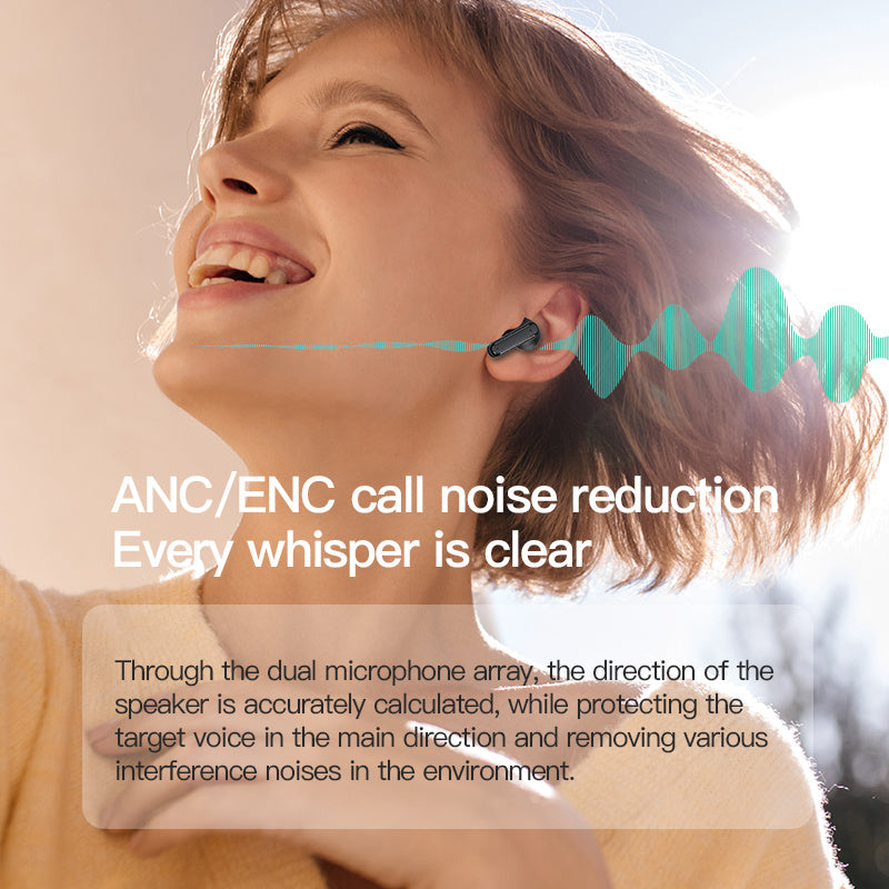 2024 hot selling smart wireless noise cancelling headphones, full-color touchscreen sports and gaming, in ear earbuds with charging case, ideal gift for all people, Anc business headphones, compatible with IOS/Android/ and other smartphones