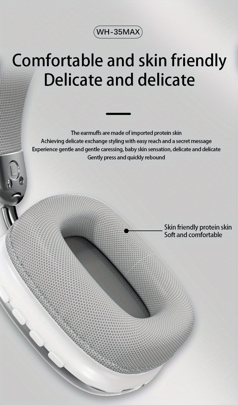 5.4 Wireless Earphones, Noise Reduction and High Sound Quality, Large Battery Life, Comfortable Rotatable Headset, Suitable for Sports, Gaming, and Walking, Suitable for iOS/Android/Computer Wireless Earphones, Long Battery Life, Noise Reduction