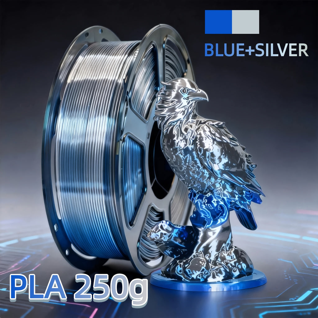 Two-color 3D Printer PLA Consumables, 250g Spool Neatly Wound, with A Diameter Of 1.75mm +/- 0.02mm for High Precision. Suitable for Most 3D Printers, Smooth Printing, Vacuum-packed, Reliable Quality, Suitable for Hobby Makers.