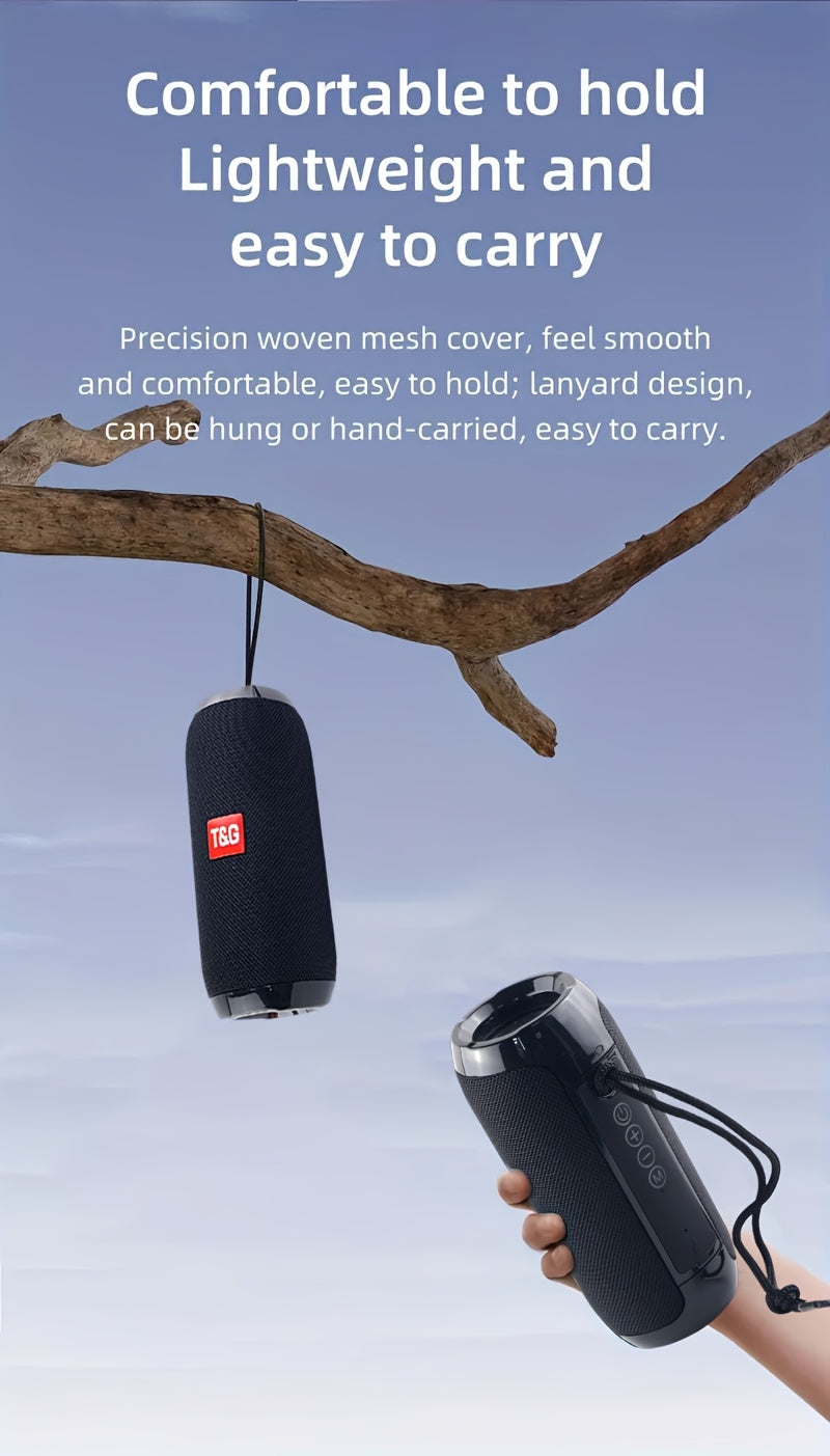 TG117 Portable Wireless Speaker, IPX4, TWS Stereo, Compatible With FM TF USB Insertion Card, Connected To Phone/tablet/TV, Wireless Portable Audio, Electronic Products, Birthday Party Gifts, Thanksgiving, Christmas Gifts