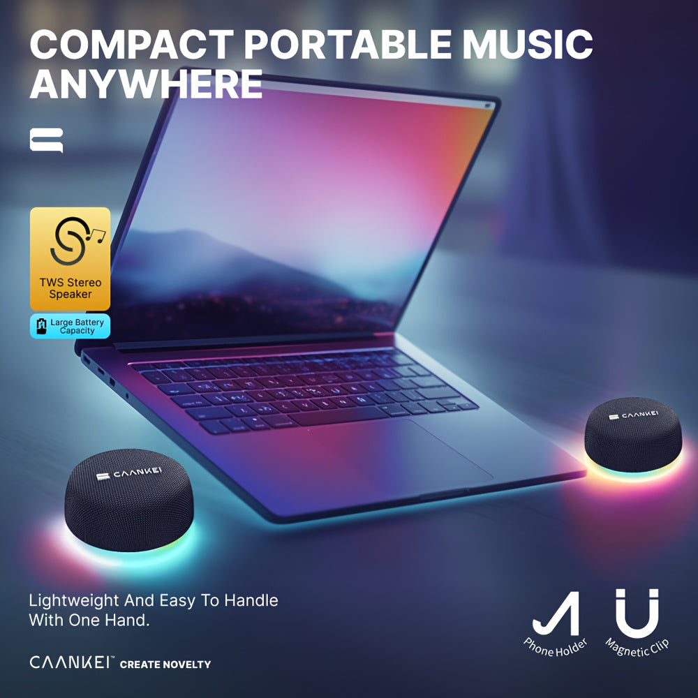 [Portable Dual Speakers] The Latest Compact And Portable Speaker With A Charging Base, 60-Hour Super Long Battery Life, Suitable For Computers And Mobile Phones, Powerful Penetration, Dual Speakers With High-Quality Sound, Strong Bass Surround Stereo Soun