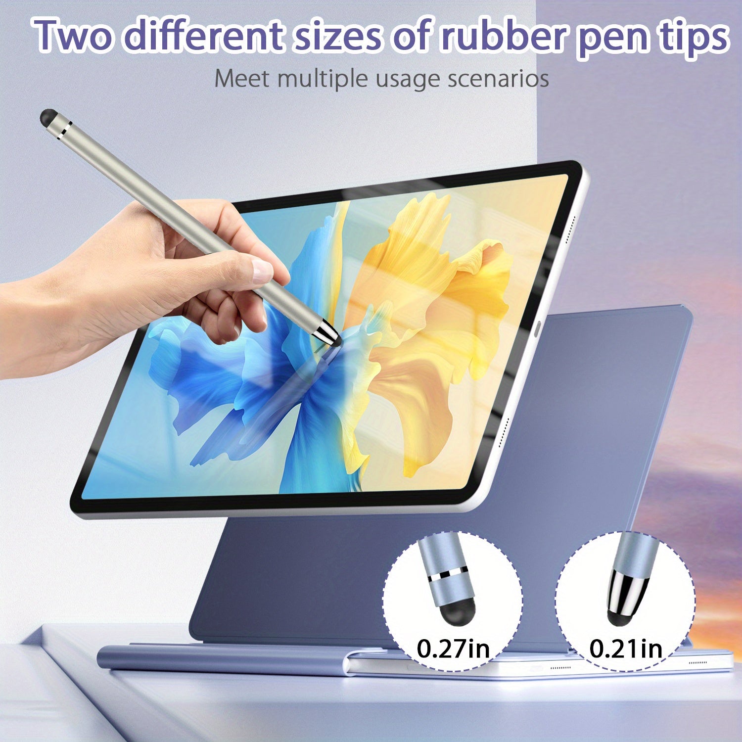 2in 1 Stylus Pen Set for Touch Screens - High Precision And Sensitivity - Compatible with iPhone iPad Android-5 Pens with 10 Extra TipsGreat Value Set, Father's Day Gift Idea