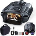 4K Digital Infrared Night Vision Binoculars, 5000mAh High-capacity Lithium-ion Battery, 3-inch Ultra-high-definition Display, Backlit Buttons, 8x Digital Zoom, 5x Optical Zoom, 64GB Memory Card with Tactical Illuminated Fill-in Light, for Hunting