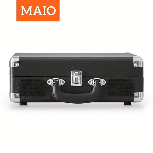 Maio C200 Vintage Phonograph, Vinyl Record Player, Turntable, Gramophone Device, Hi-Fi Stereo, Built-in Speaker, 3-Speed, Belt-Driven Vintage Phonograph, 3.5mm Music Output, External Audio System Connectivity, The Best Holiday Gift, A Musical Feast