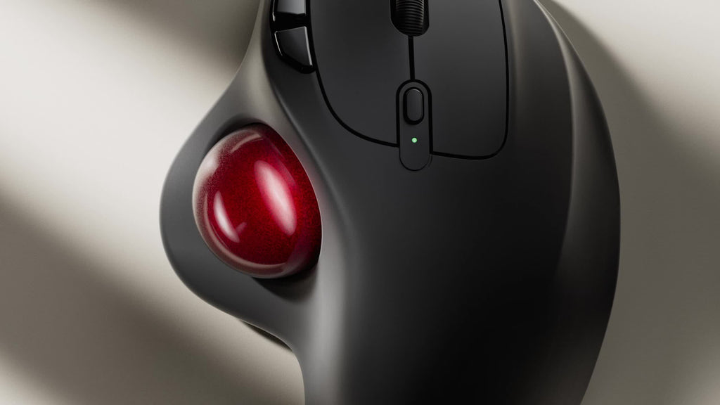 Wireless Trackball Mouse, Rechargeable Ergonomic, Easy Thumb Control, Precise & Smooth Tracking, 3 Device Connection (Wireless Or USB Receiver), Compatible For PC, Laptop, Mac, Windows