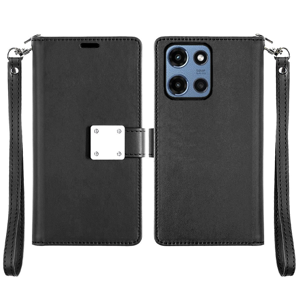 For Motorola Moto G 5G 2025 Phone Case, PU Leather Wallet Stand ID Card Holder Cover