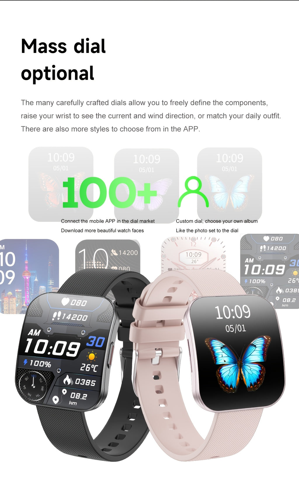 Smart Watches for Women, 1.85" Full Touch Curved Screen Smart Bracelet with Answer/Make Call, Message Reminder, Multiple Sports Modes, Camera Control/Music, Compatible with Android And Iphone, Fitness Watch for Men/Women - Friend Gift, Birthday Gift