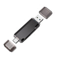 Dual USB-A & USB-C to Micro/SD/SDHC/SDXC High-Speed SD Card Reader - USB- Compact Memory Card Adapter Suitable for PC, Laptop, Smartphone, Tablet