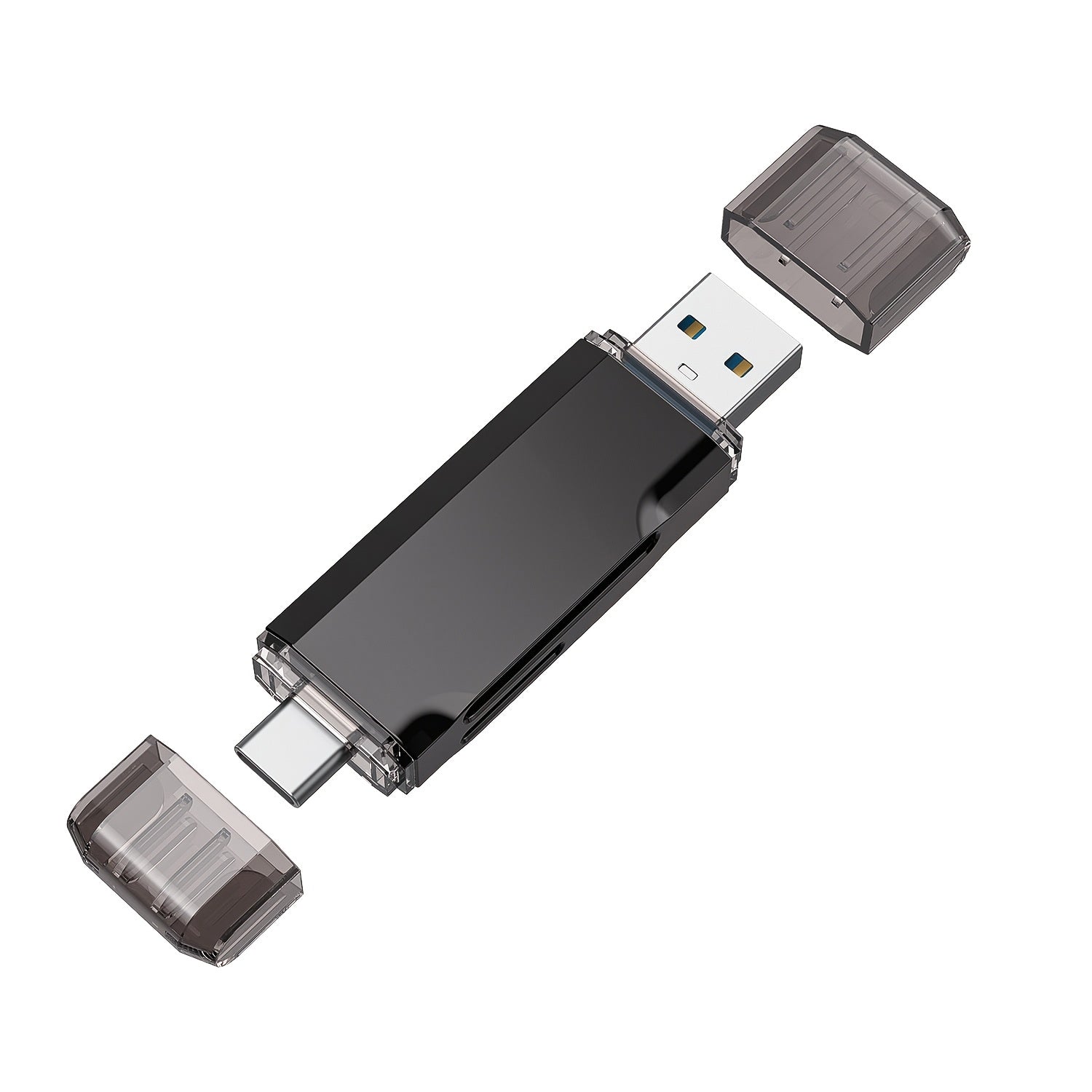 Dual USB-A & USB-C to Micro/SD/SDHC/SDXC High-Speed SD Card Reader - USB- Compact Memory Card Adapter Suitable for PC, Laptop, Smartphone, Tablet