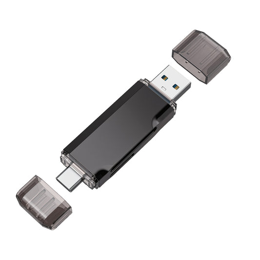 Dual USB-A & USB-C to Micro/SD/SDHC/SDXC High-Speed SD Card Reader - USB- Compact Memory Card Adapter Suitable for PC, Laptop, Smartphone, Tablet