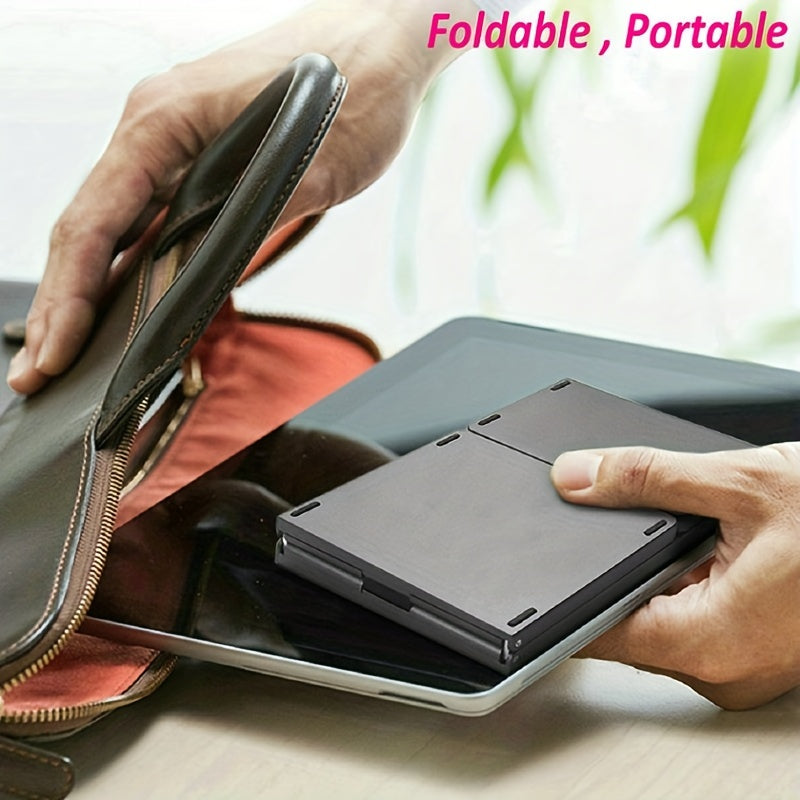 1pc Foldable Wireless Keyboard with Numeric Keypad, USB Rechargeable Lithium Polymer Battery, Type-C Charging, Compatible with Windows, for Android, iOS Devices - Portable  Keyboard