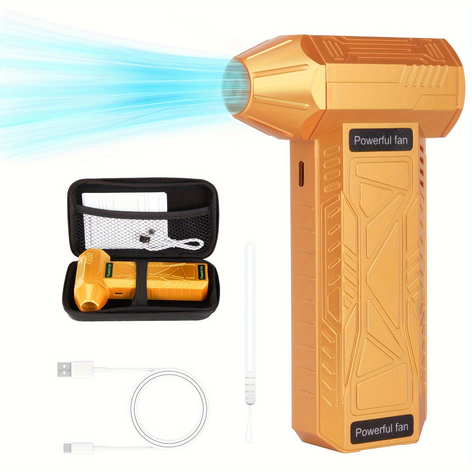 A Portable Turbo Fan With A Speed Of 130, 000 Revolutions Per Minute, This Is A Multifunctional Powerful Cleaning Tool Powered By USB, Suitable For Various Occasions, Including Outdoor And Indoor Dust Removal, Car Cleaning And Snow Removal, And Assisting