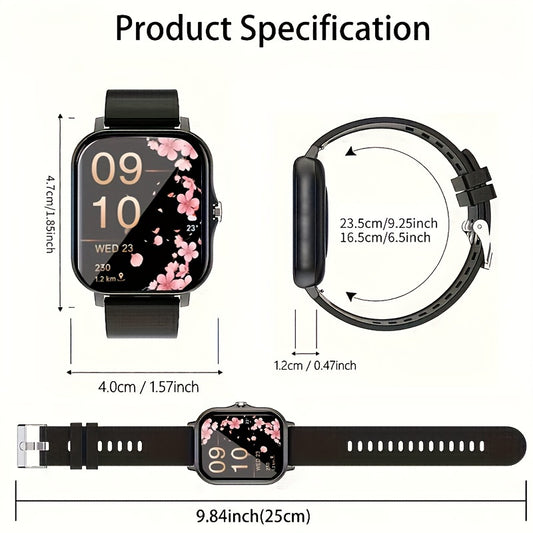 Full Touch Screen Men's And Women's Smartwatches, USB Rechargeable, Navigation, TPU Strap, Remote Camera/music Player, 1.83-inch Outdoor Sports Watch with Wireless Calling And Message Reminders, TFT Display Screen, Equipped with Steel Strap