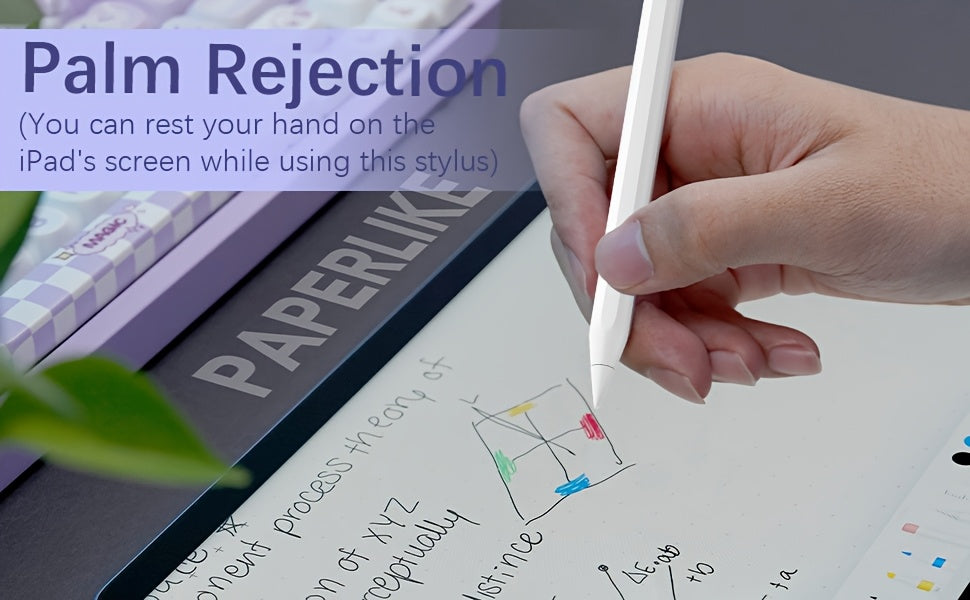 Magnetic Wireless Charging Pencil 2nd Generation for iPad 2018-2023 Model Compatible with Pro11in 1/2/3/4, Pro 12.9in 3/4/5/6, Air 3/4/5, Mini 5/6, iPad 6/7/8/9/10 Student Gift Idea