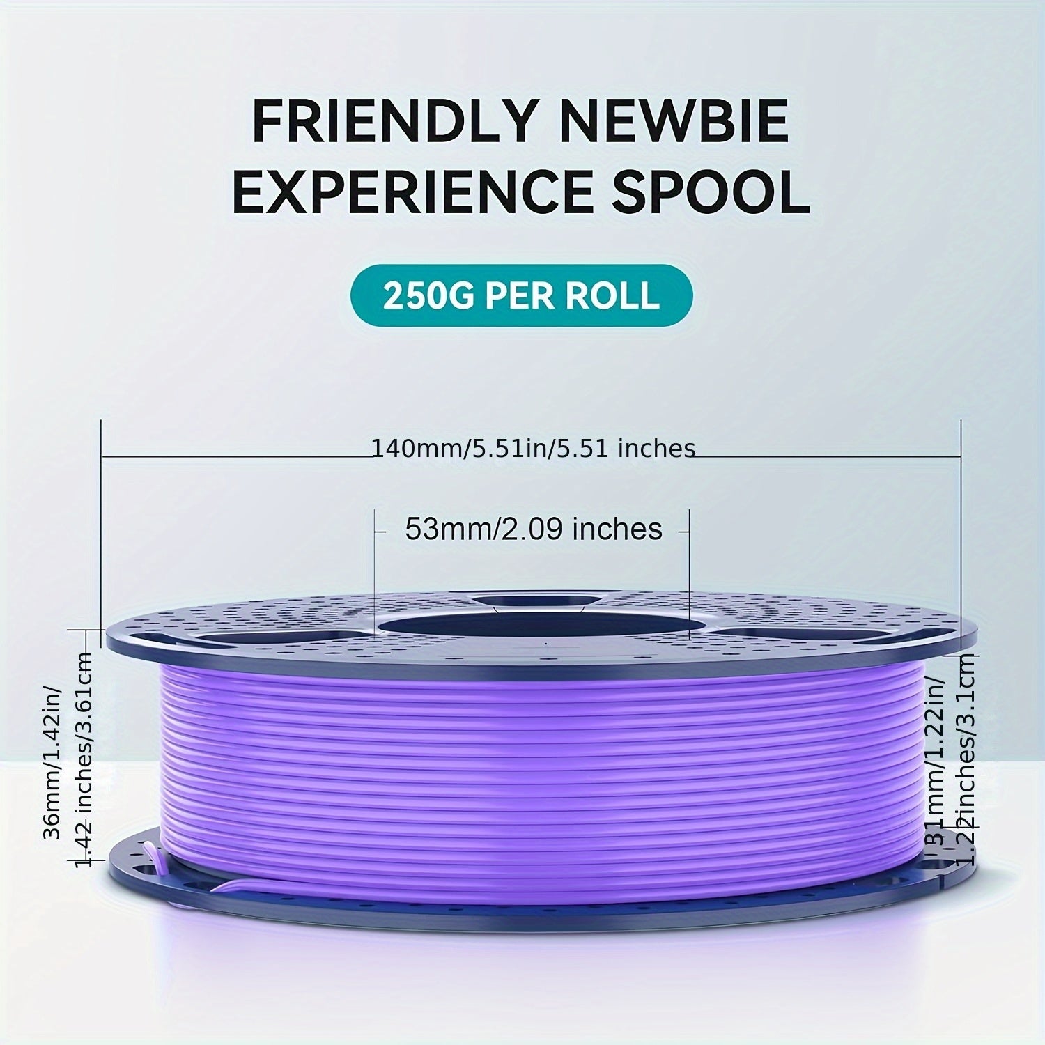 Sunlu PLA Filament 1.75Mm 8*250G Set, High Toughness PLA 3D Printer Filament, Each Packaged in Vacuum, 250G Spool *8 Colors, White + Red + Orange + Yellow + Green + Blue + Cyan + Purple
