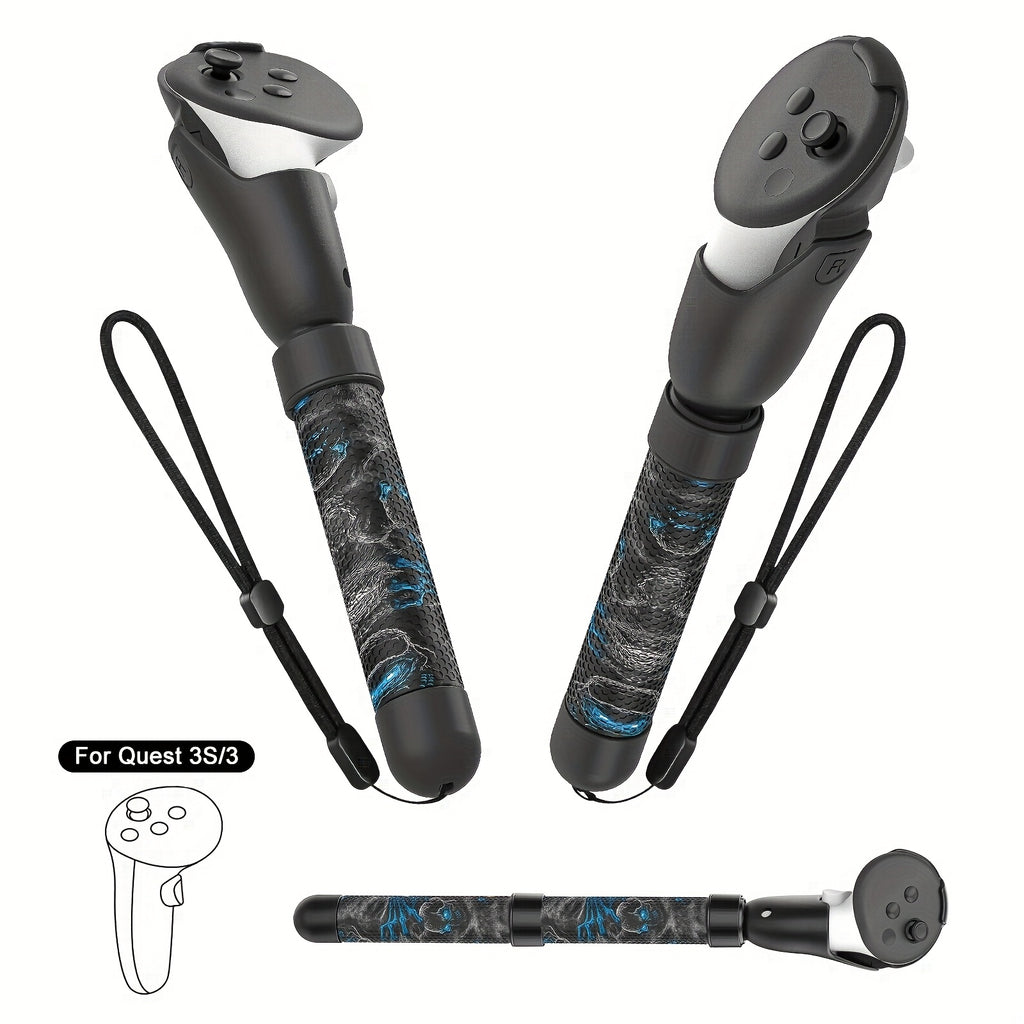Handle Attachments for Meta Quest 3S, Controller Accessories for Quest 3S, VR Game Accessories, Beat Saber Handle Extensions Grips for Meta Quest 3S Phantom Controller Playing Beat Saber Golf+Tennis