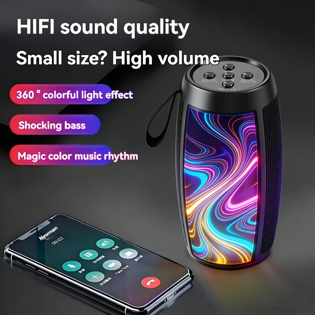 [Portable Speaker] Portable Speaker Compatible for PC/Tablet/Smartphone With 5.1 Surround Sound, Stereo Bass & Subwoofer System,, Low-Power Operation Suitable for Parties, Travel, Entertainment, - Multifunctional Audio