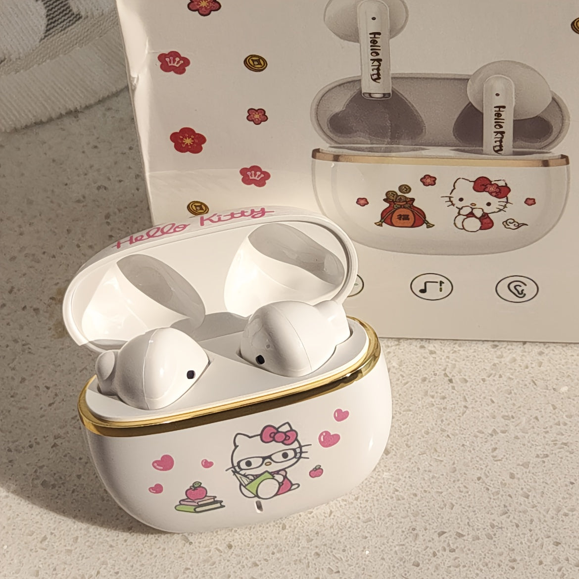 Sanrio Hellokitty for kuromi for cinnamoroll Wireless Wireless Earphones 3 Different Styles Available Cute Design Power Display Gaming Earplugs Unique Style Easy To Carry Smart Call Daily Exercise Go Out To Study Holiday Gifts Or Attractive Birthday Gifts