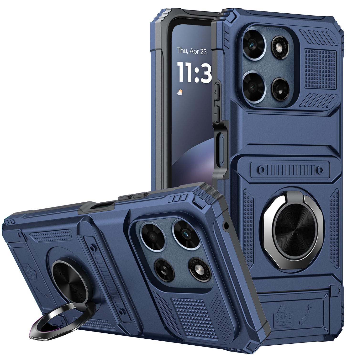 Phone Case Cover with Magnetic Support Metal Kickstand for Moto G 5G 2025/Moto G 5G 2026/Moto G Play 2026 6.7inch