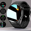 [Valentine's Day Gift] Valentine's Day Gift: Men's Smartwatch - HD TFT Display, Hexagonal Bezel, Wireless Calling & Messaging, 150+ Sports Modes, Dynamic Activity Tracker, Weather Alerts, Android/iOS Compatible (Black Silicone Strap), Activity Monitoring,