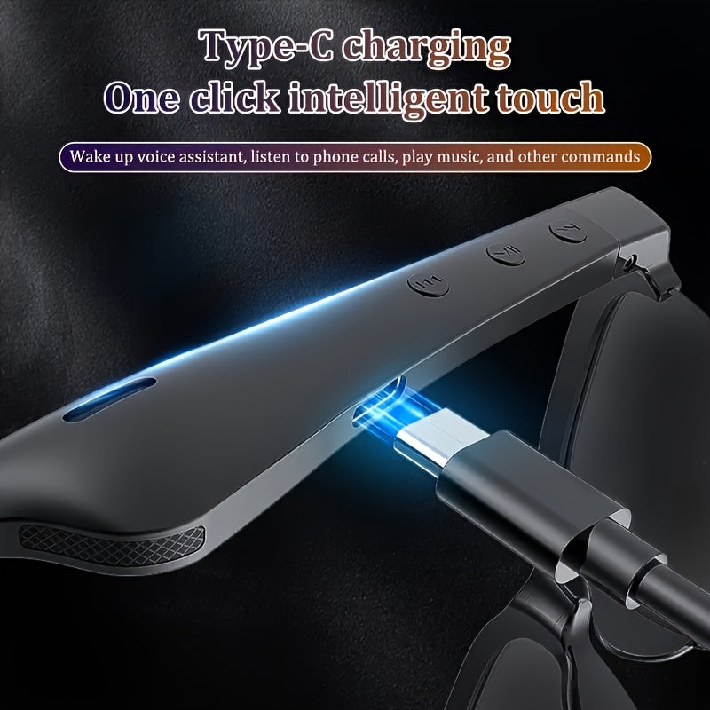 ANKRIYUL Wireless Smart Glasses, With Audio and Voice Call Functionality, Suitable for Outdoor Travel Riding Driving Fishing Office Wear, for Making Calls and Listening to Music